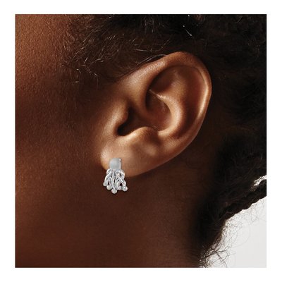 Sterling Silver Octopus Stud Earrings – view 4