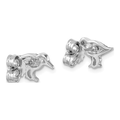 Sterling Silver Sandpiper Stud Earrings – view 5