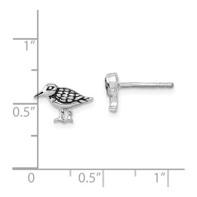 Sterling Silver Sandpiper Stud Earrings – view 6