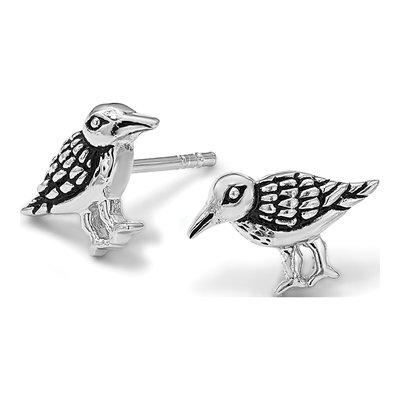 Sterling Silver Sandpiper Stud Earrings – view 7