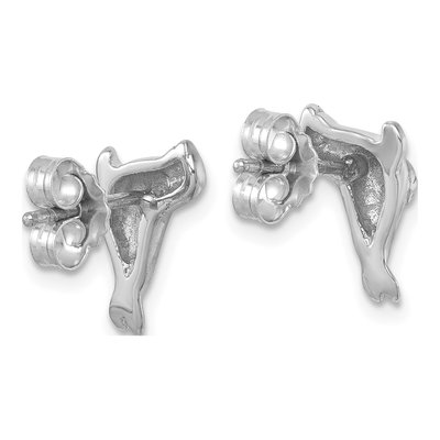Sterling Silver CZ Sea Lion Stud Earrings – view 5