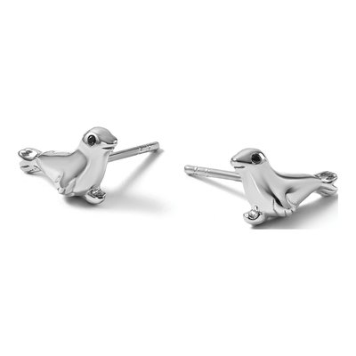 Sterling Silver CZ Sea Lion Stud Earrings – view 7