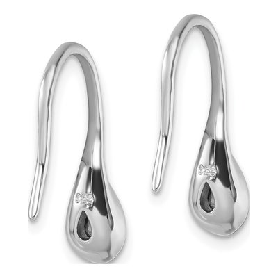 Sterling Silver Crystal Tear Wire Dangle Earrings – view 5