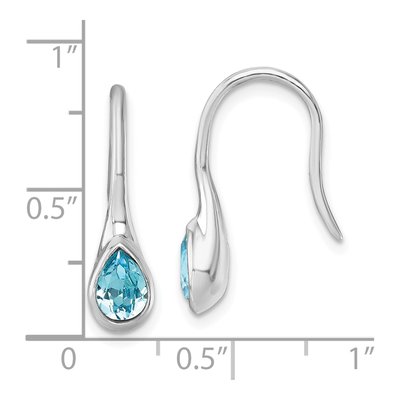 Sterling Silver Crystal Tear Wire Dangle Earrings – view 6