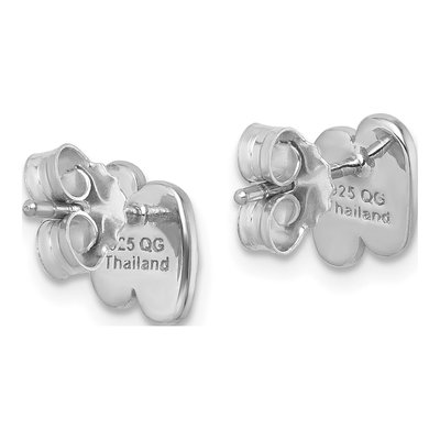 Sterling Silver Crystal Flip Flop Stud Earrings – view 5