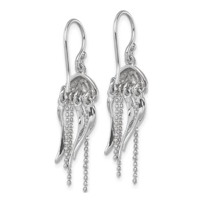 Sterling Silver Jellyfish Dangle Earrings – view 5