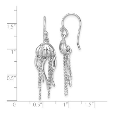 Sterling Silver Jellyfish Dangle Earrings – view 6