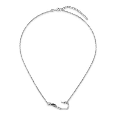 Sterling Silver Hook Pendant Necklace – view 5