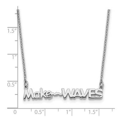 Sterling Silver 'make Waves' Wave Pendant Necklace – view 6