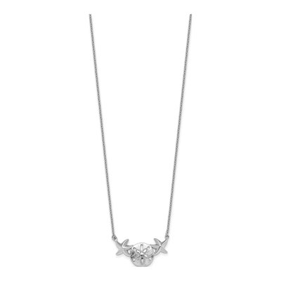 Sterling Silver Sand Dollar Starfish Pendant Necklace – view 3