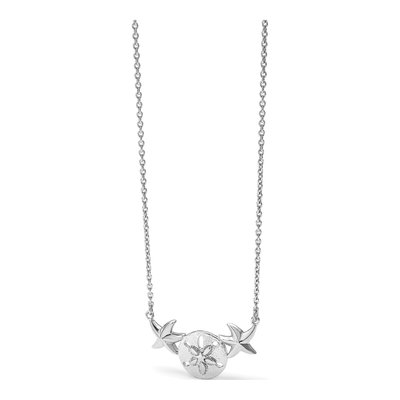 Sterling Silver Sand Dollar Starfish Pendant Necklace – view 7