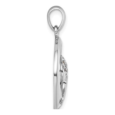 Sterling Silver CZ Wave Pendant – view 3