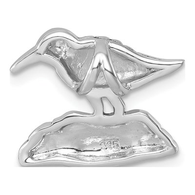 Sterling Silver Antiqued Sandpiper Slide Pendant – view 4