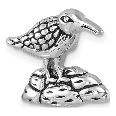 Sterling Silver Antiqued Sandpiper Slide Pendant – view 5