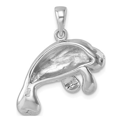 Sterling Silver Manatee Pendant – view 4