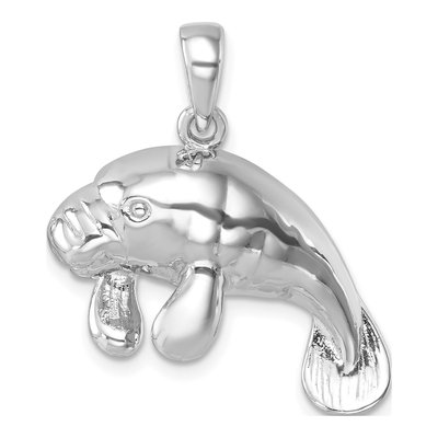 Sterling Silver Manatee Pendant
