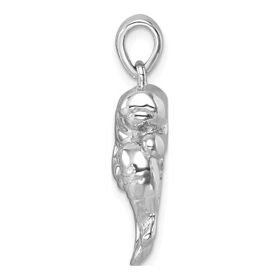 Sterling Silver Manatee Baby Pendant – view 3