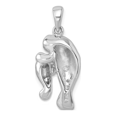 Sterling Silver Manatee Baby Pendant – view 4