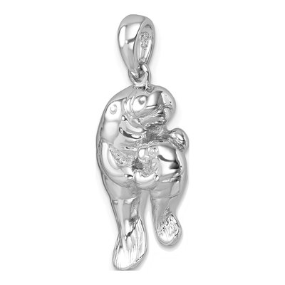 Sterling Silver Manatee Baby Pendant – view 5