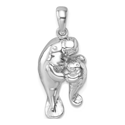 Sterling Silver Manatee Baby Pendant