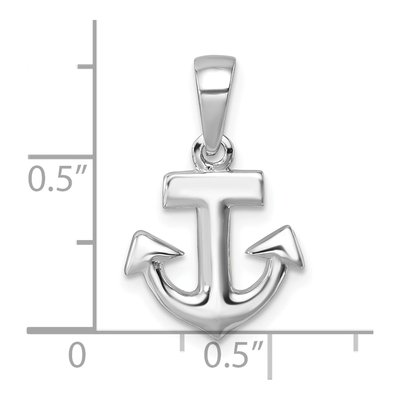 Sterling Silver Anchor Pendant – view 6