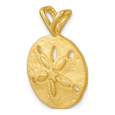 Gold-Plated Sterling Silver Crystal Sand Dollar Pendant – view 5