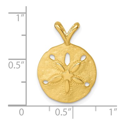 Gold-Plated Sterling Silver Crystal Sand Dollar Pendant – view 6