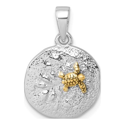 Sterling Silver Textured Turtle Pendant