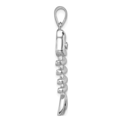 Sterling Silver CZ Bonefish Pendant – view 3