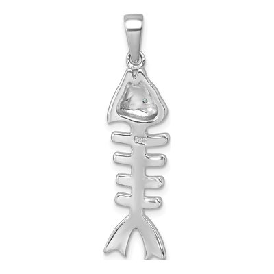 Sterling Silver CZ Bonefish Pendant – view 4