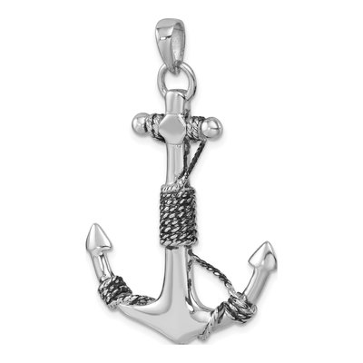 Sterling Silver Anchor Pendant – view 5
