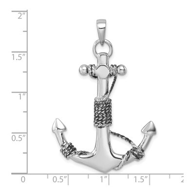 Sterling Silver Anchor Pendant – view 6
