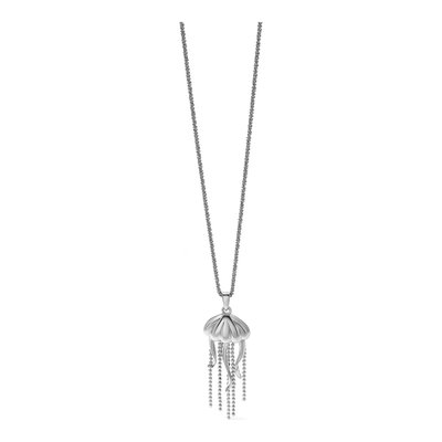 Sterling Silver Crystal Moveable Jellyfish Pendant – view 7
