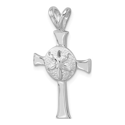 Sterling Silver Sand Dollar Cross Pendant – view 5