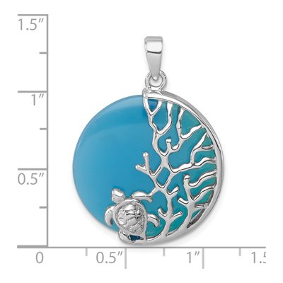 Sterling Silver Agate Turtle Reef Pendant – view 6