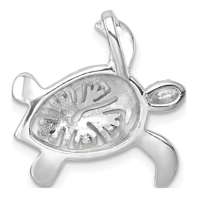 Sterling Silver Turtle Slide Pendant – view 4