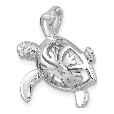 Sterling Silver Turtle Slide Pendant – view 5