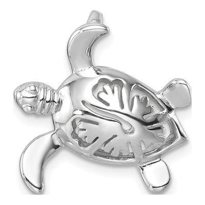 Sterling Silver Turtle Slide Pendant