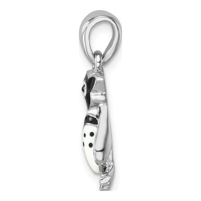 Sterling Silver Enamel Penguin Pendant – view 3