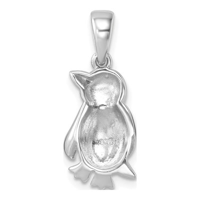 Sterling Silver Enamel Penguin Pendant – view 4