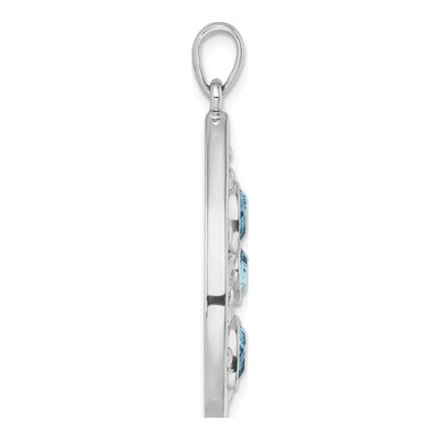 Sterling Silver Crystal Turtle Pendant – view 3