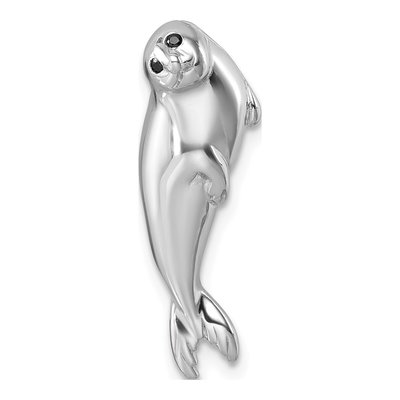 Sterling Silver CZ Eye Harbor Seal Pendant