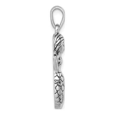 Sterling Silver CZ Mermaid Pendant – view 3