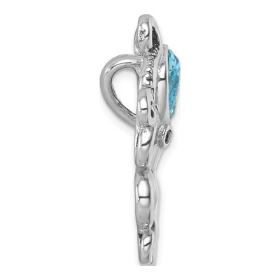 Sterling Silver Crystal Octopus Slide Pendant – view 3