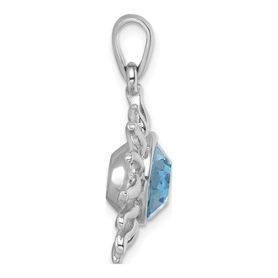 Sterling Silver Crystal Sun Pendant – view 3
