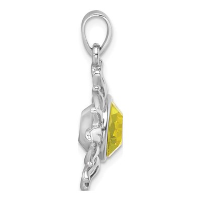Sterling Silver Crystal Sun Pendant – view 3