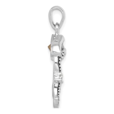 Sterling Silver Crystal Jellyfish Pendant – view 3