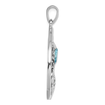 Sterling Silver Crystal Sealife Pendant – view 3