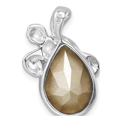 Sterling Silver Crystal Hatching Turtle Pendant – view 4
