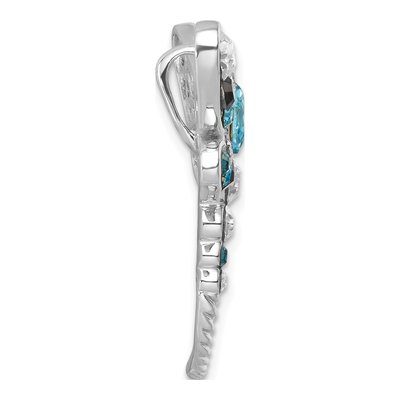 Sterling Silver Crystal Dragonfly Slide Pendant – view 3